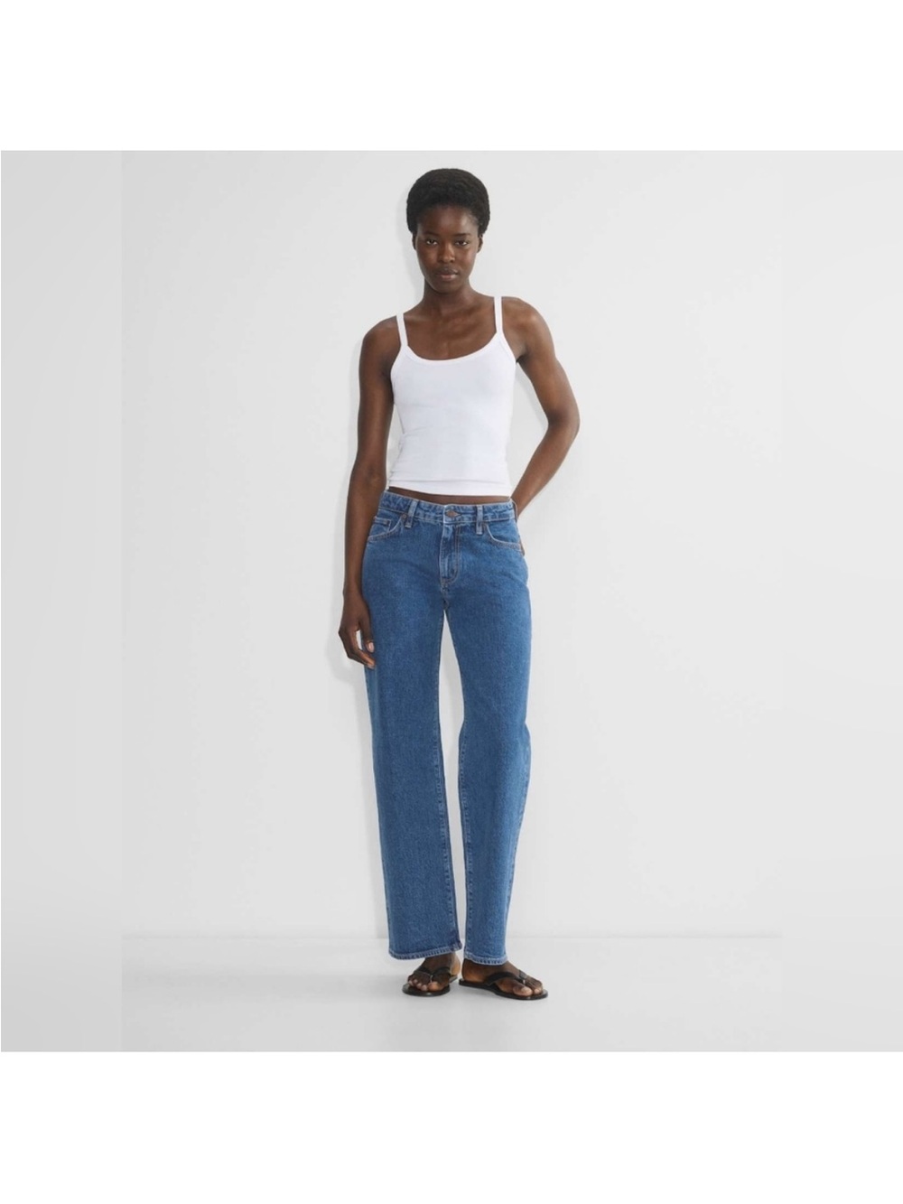 Denim Forum Salma Curve-Fit Super Lo-Rise Baggy Jean size 32 NWT NEW